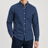 Hippolyte Striped Shirt - Navy Blue