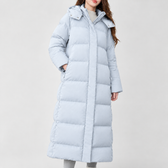 Hafdis Hooded Puffer Coat - Light Blue