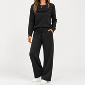 Marcella Pleated Lounge Set - Black