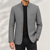 Brynjar Stand Collar Jacket - Medium Gray
