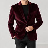 Callisto Slim Fit Blazer - Wine Red