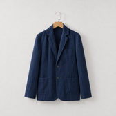Bergsveinn Linen Jacket - Navy Blue