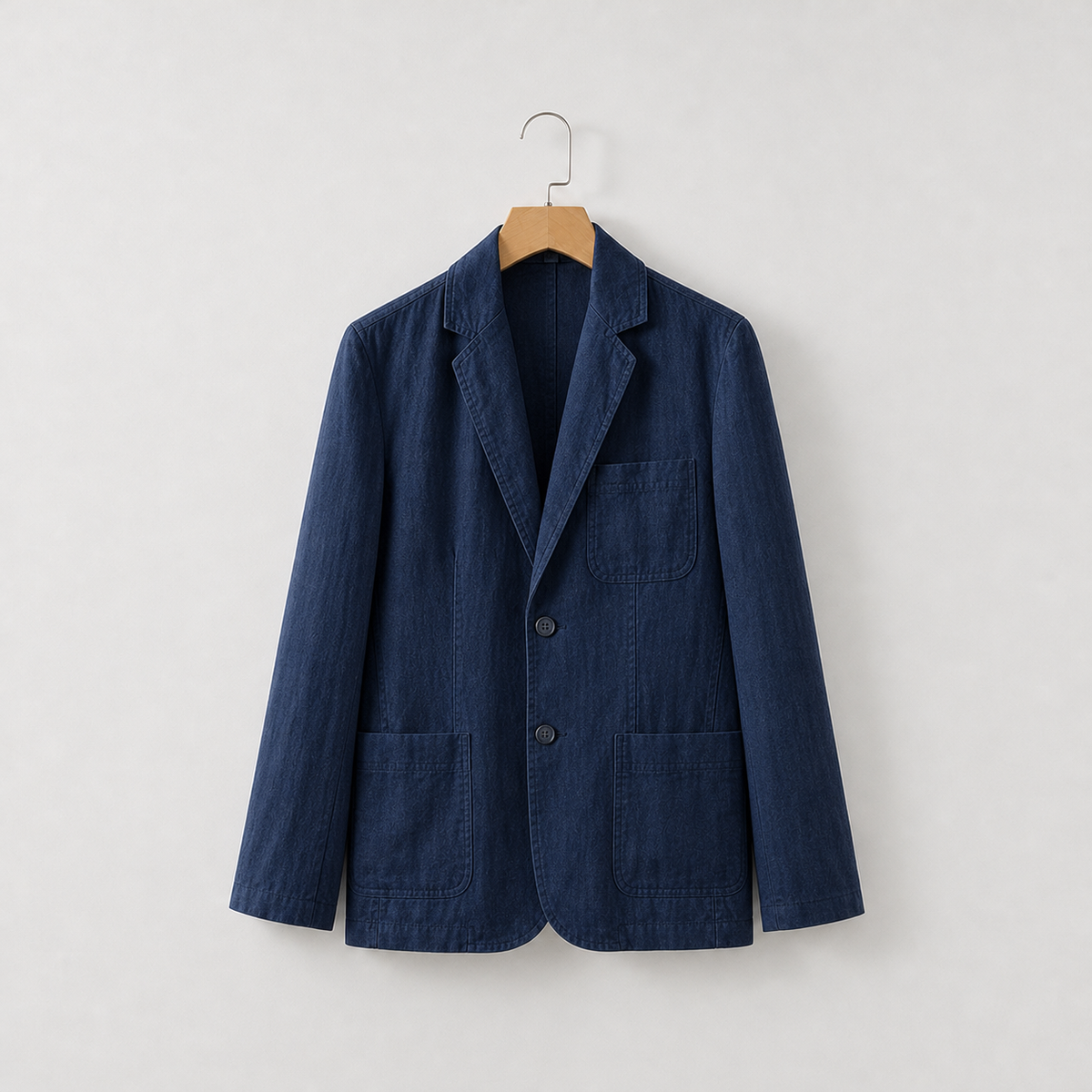 Bergsveinn Linen Jacket - Navy Blue