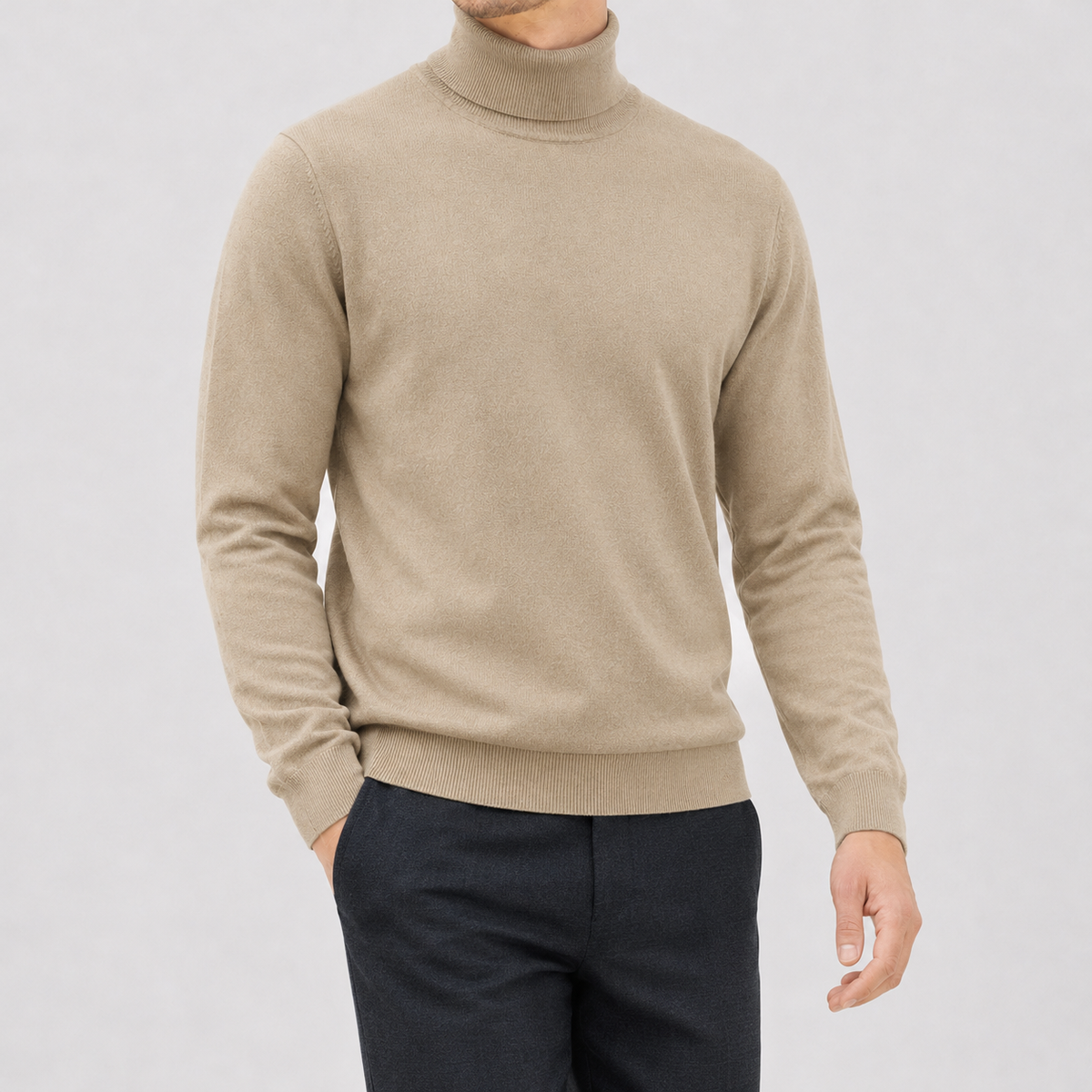 Atle Turtleneck Sweater - Khaki