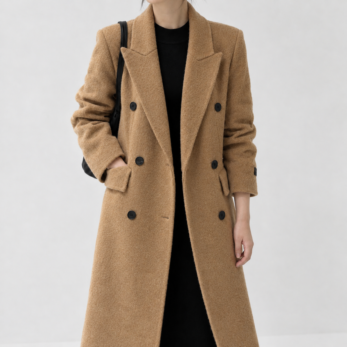 Aud Double Breasted Coat - Camel
