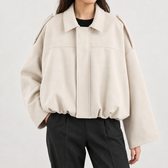 Ilona Suede Texture Jacket - Beige