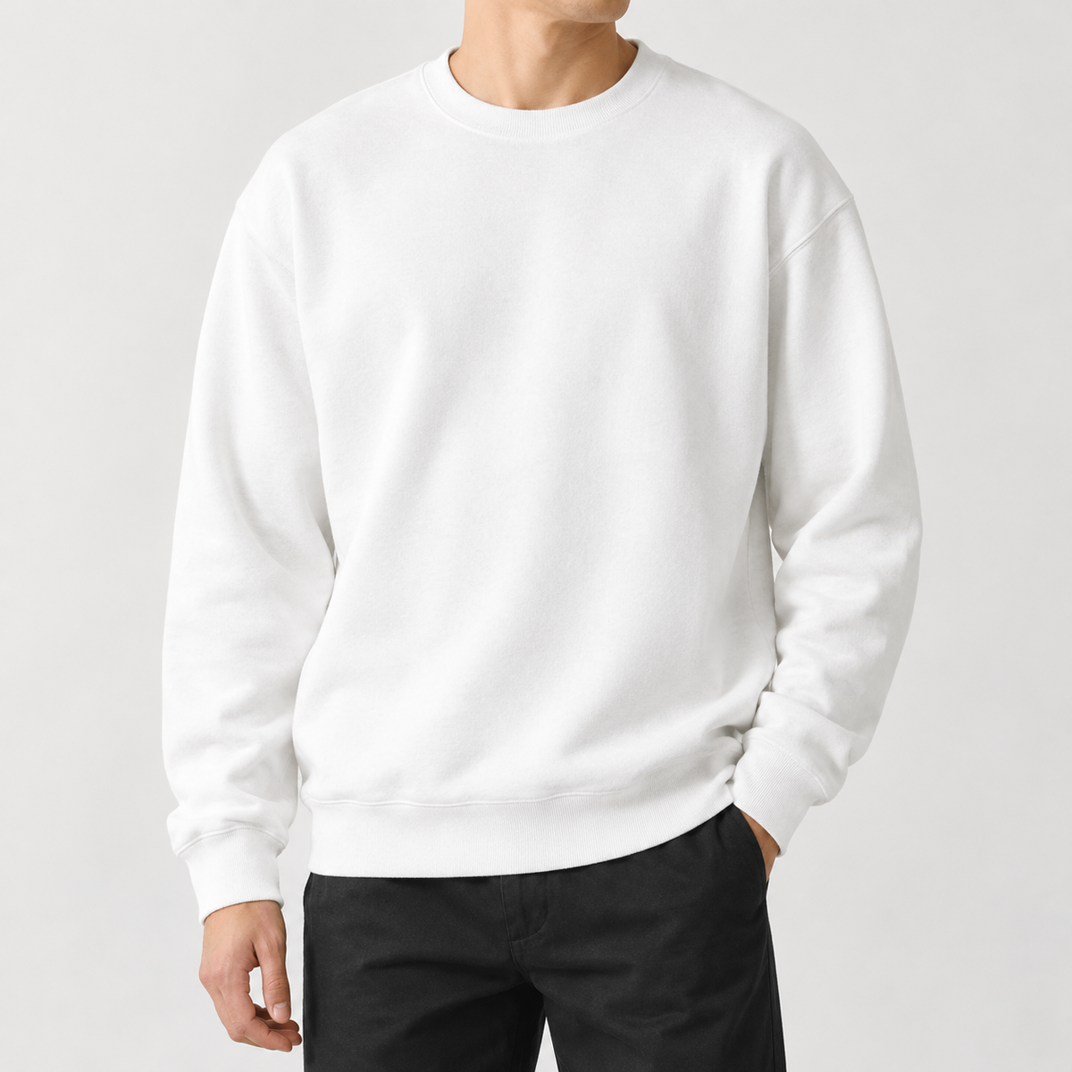 Gudmund Brushed Sweatshirt - White