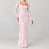 Perla Corset Maxi Dress - Pink
