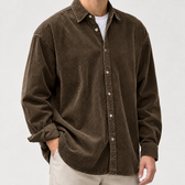 Marius Corduroy Overshirt - Brown