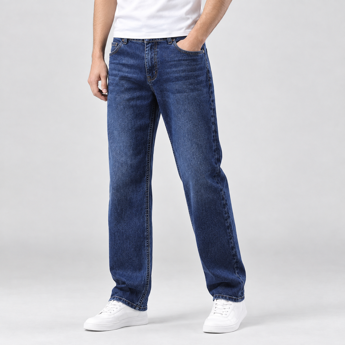 Valery Straight Leg Jeans - Deep Blue Fit