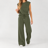 Lisa Wide Leg Set - Army Green