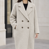 Johanna Double Breasted Wool Coat - Oatmeal