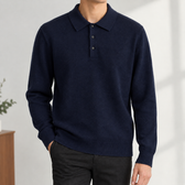 Lucian Polo Sweater - Navy Blue