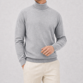 Atle Turtleneck Sweater - Light Gray