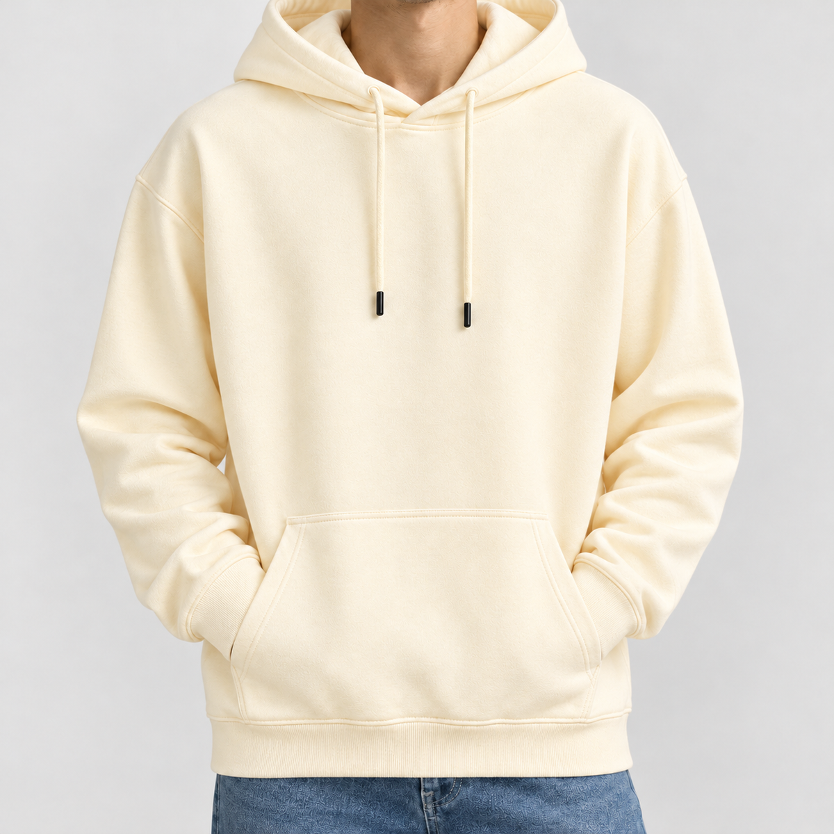 Christoph Relaxed Cotton Hoodie - Apricot