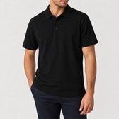 Matthias Cotton Polo Shirt - Black