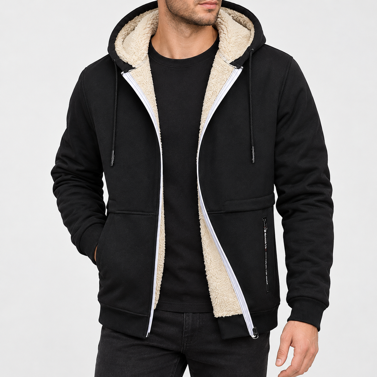 Anker Pile Lined Jacket - Black