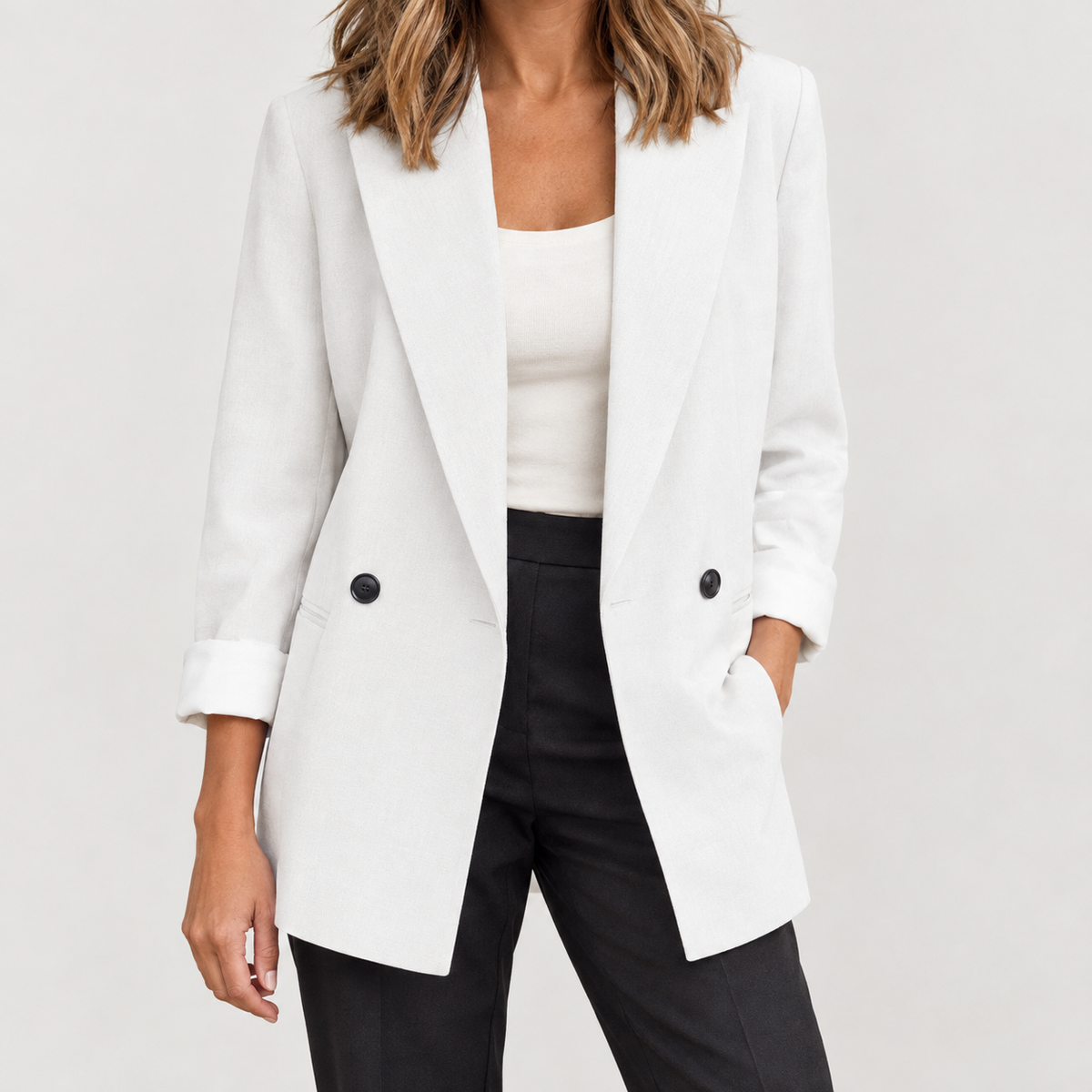 Ambretta Relaxed Blazer - White