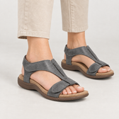Carrera Wedge Sandals - Gray