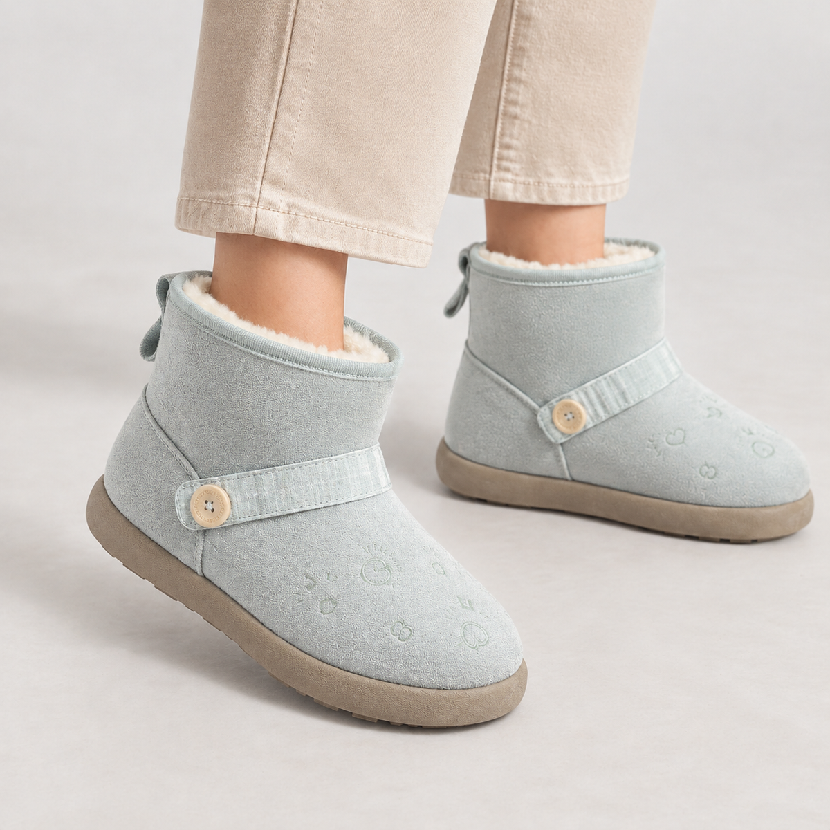 Gherardi Fleece Lined Boots - Pale Mint