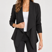 Agnete Draped Jacket - Black