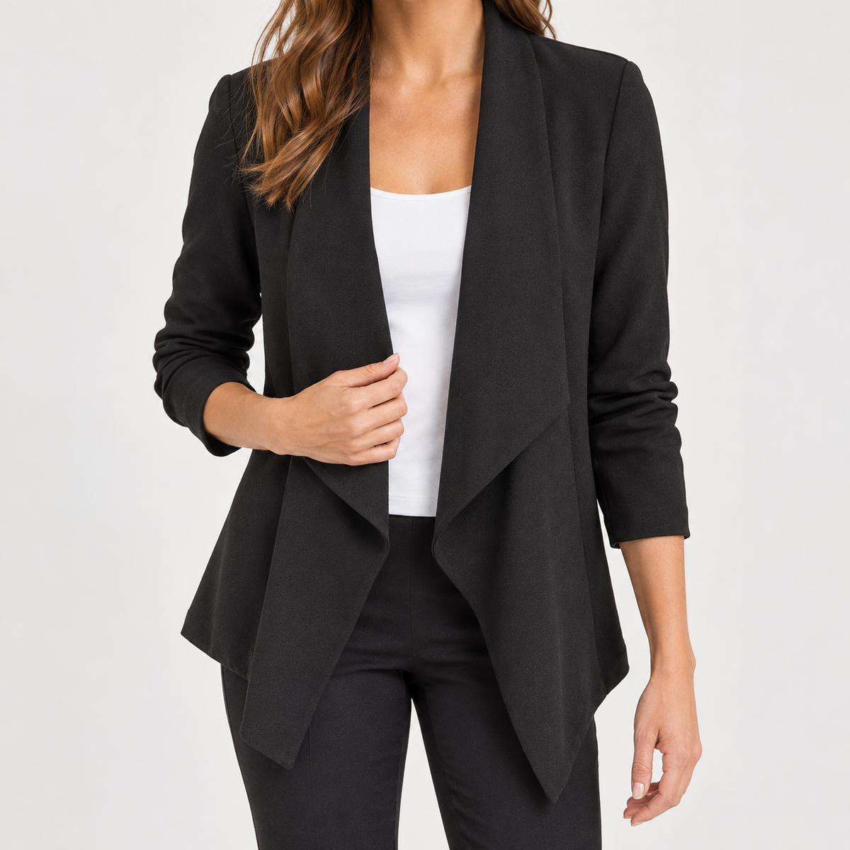 Agnete Draped Jacket - Black