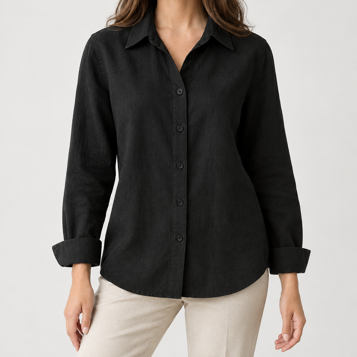 Hedwig Cotton Linen Shirt - White