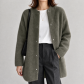 Valentina Brushed Cardigan - Olive Green