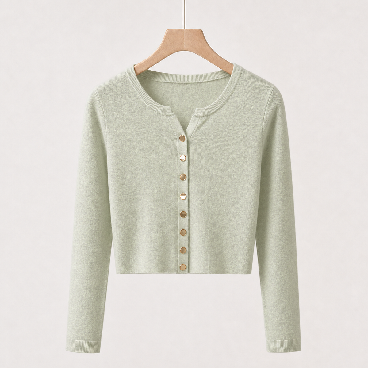 Marcos Button Front Cardigan - Light Green