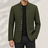 Brynjar Stand Collar Jacket - Dark Green