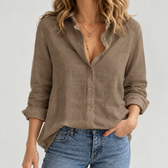 Celeste Relaxed Shirt - Brown