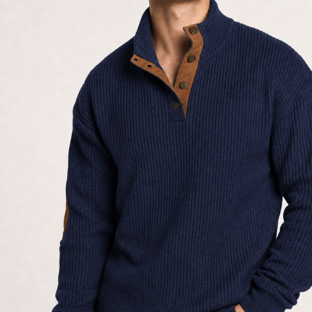 Carter Ribbed Sweater - Blue