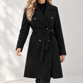 Samantha Belted Coat - Black