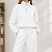 Kolfinna Half Zip Set - White