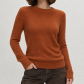 Erica Sheer Knit Sweater - Caramel Brown