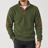 Beat Ribbed Pullover Jacket - Army Green