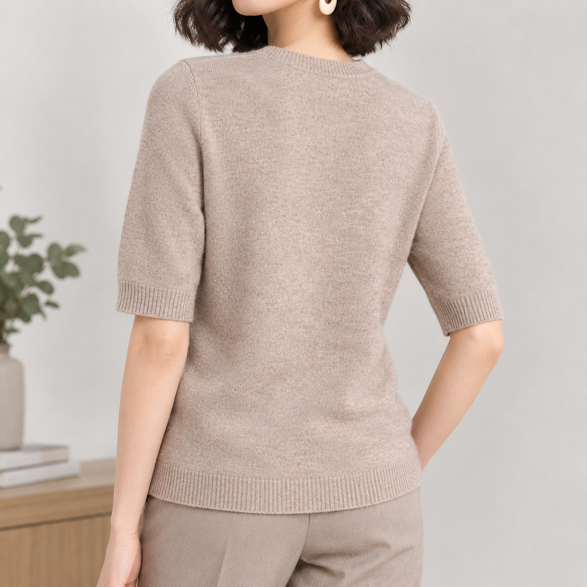 Sienna Crew Neck Sweater - Camel