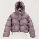Consuelo Hooded Puffer Jacket - Purple