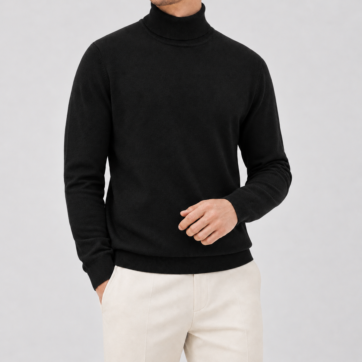 Atle Turtleneck Sweater - Black