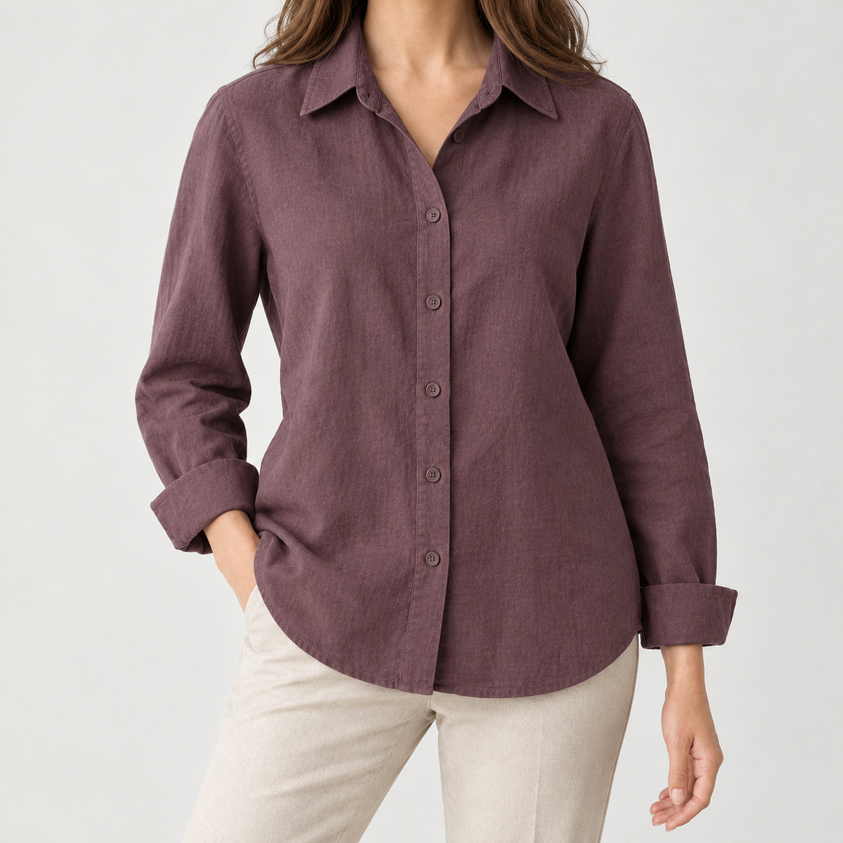 Hedwig Cotton Linen Shirt - Bean Paste