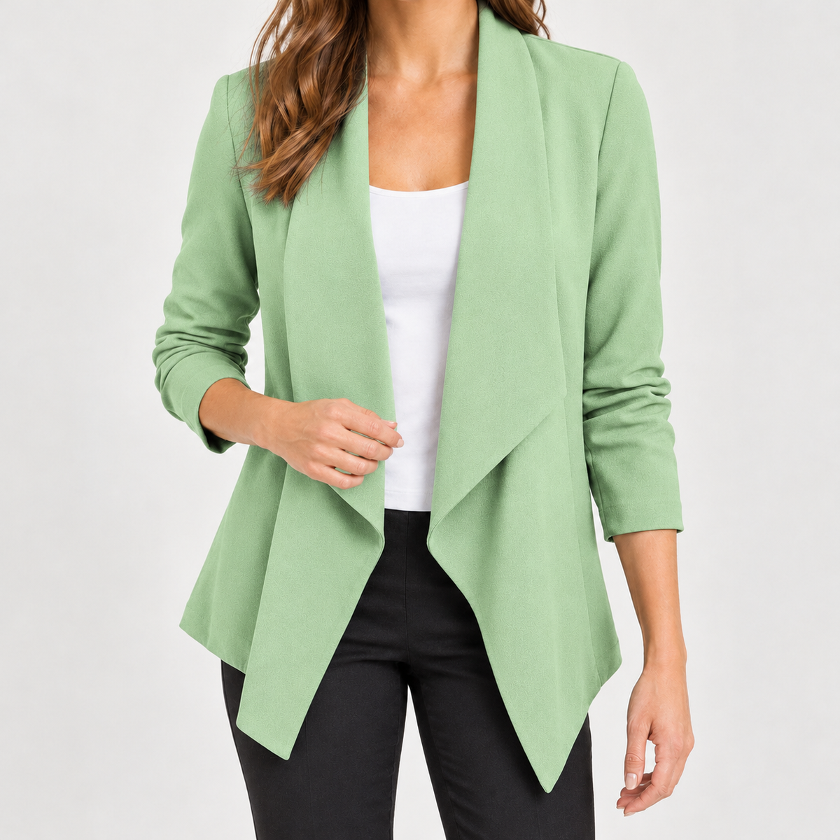 Agnete Draped Jacket - Light Green