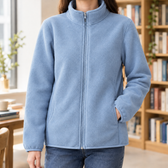 Ignace Stand Collar Jacket - Light Blue Vintage Polar