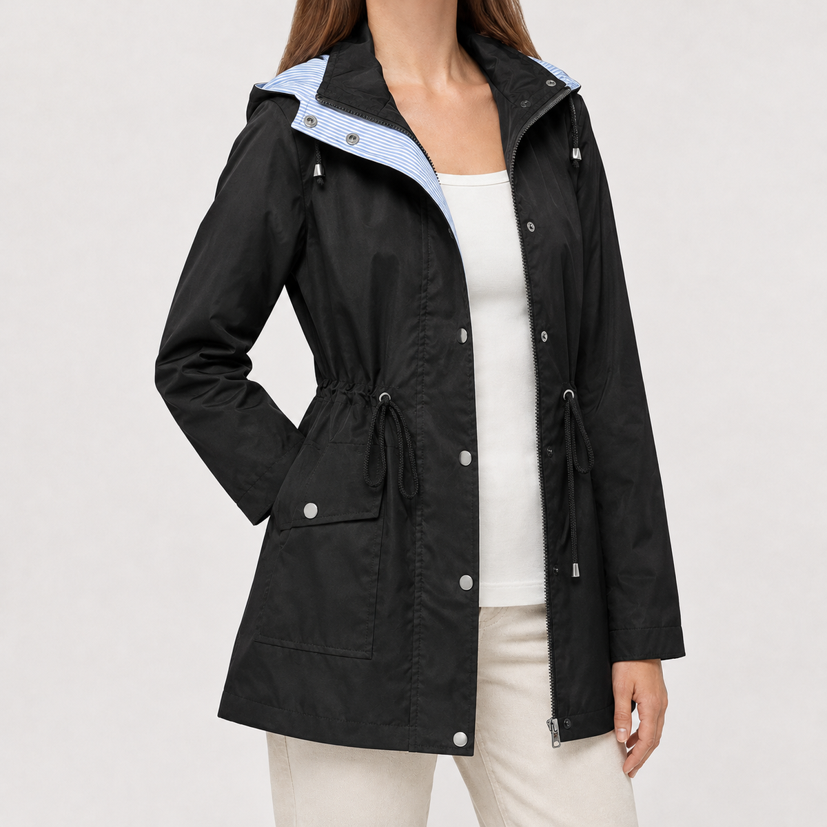 Elisabetta Hooded Jacket - Extremely Night Black
