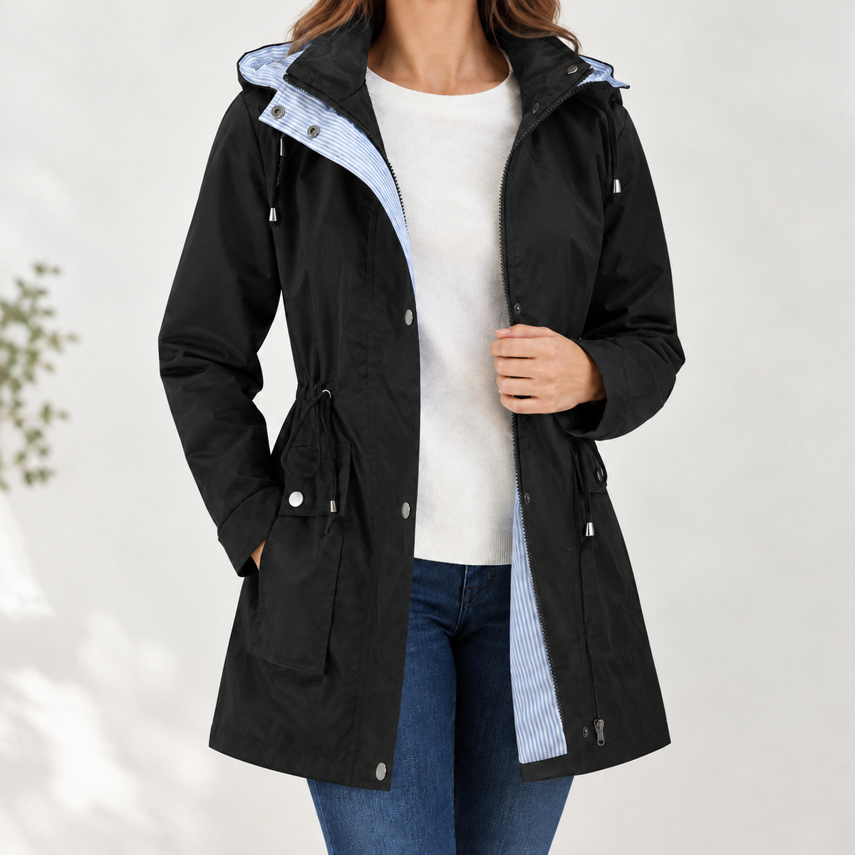 Elisabetta Hooded Jacket - Extremely Night Black