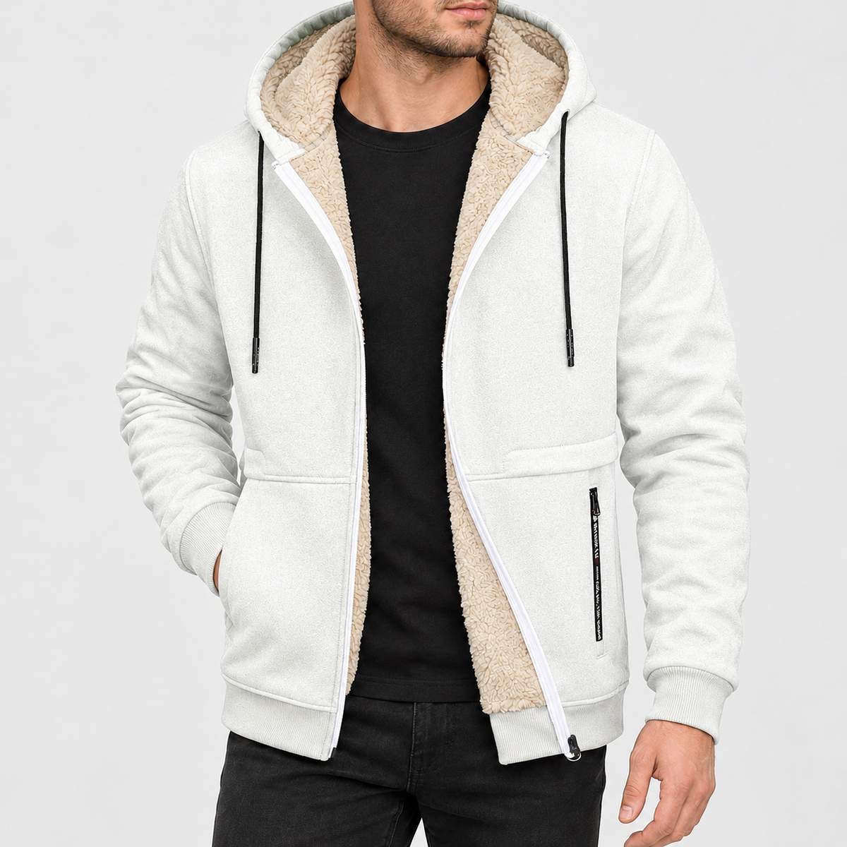 Anker Pile Lined Jacket - White