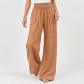 Annick Wide Leg Pants - Light Brown