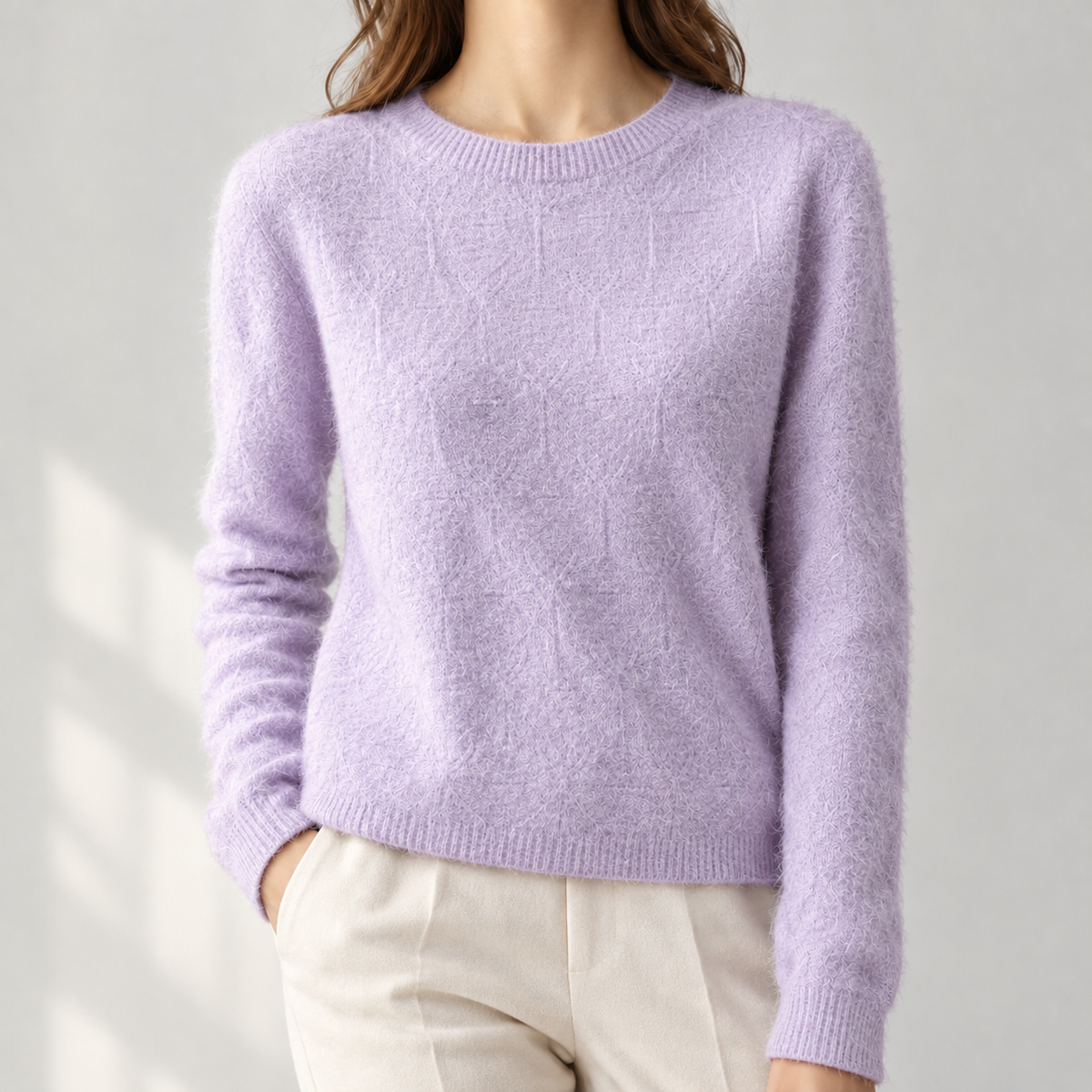 Henrietta Cashmere Sweater - Taro Purple