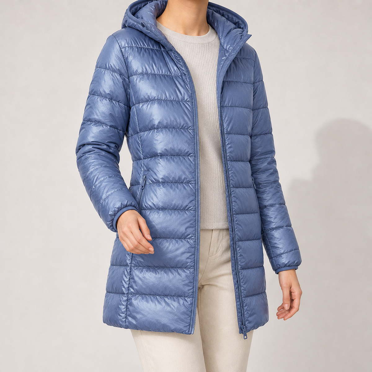 Marguerite Quilted Jacket - Haze Blue