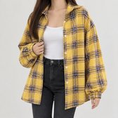 Charline Plaid Overshirt - Yellow Grid