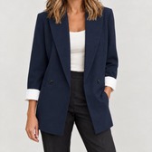 Ambretta Relaxed Blazer - Navy Blue